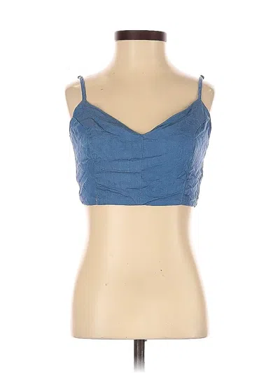 Pre-owned Lulus Sleeveless Top Blue Sweetheart Neckline Tops