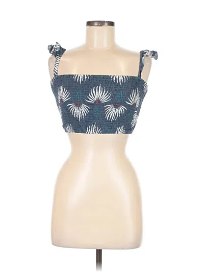 Pre-owned Lulus Sleeveless Top Blue Sweetheart Neckline Tops