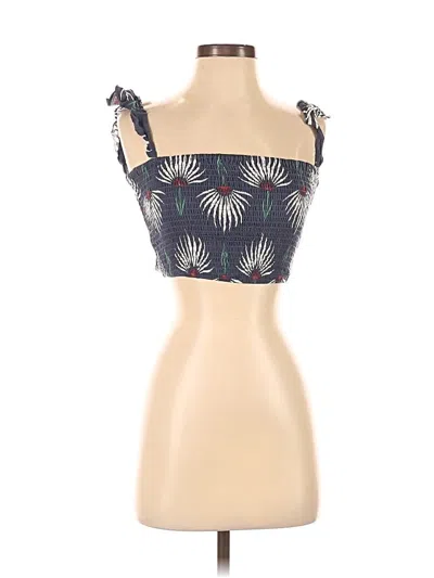 Pre-owned Lulus Sleeveless Top Blue Sweetheart Neckline Tops