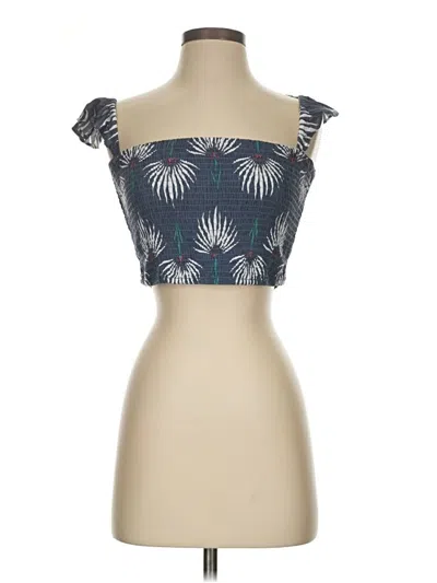 Pre-owned Lulus Sleeveless Top Blue Sweetheart Neckline Tops