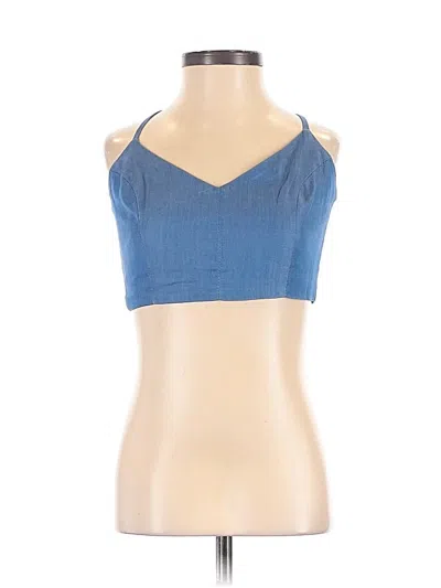 Pre-owned Lulus Sleeveless Top Blue Sweetheart Neckline Tops