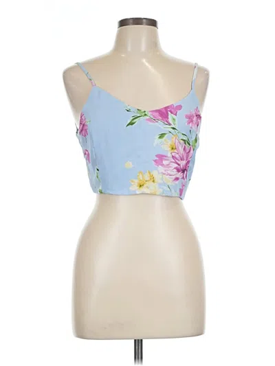Pre-owned Lulus Sleeveless Top Blue Sweetheart Neckline Tops