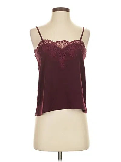 Pre-owned Lulus Sleeveless Top Burgundy Halter Neckline Tops