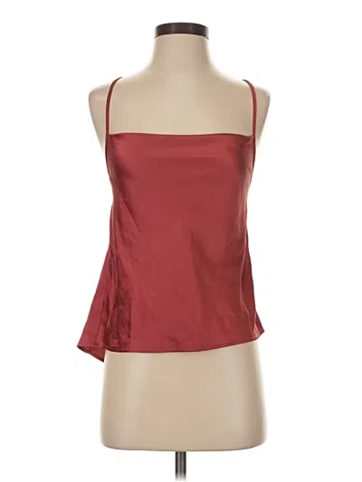 Pre-owned Lulus Sleeveless Top Burgundy Strapless Neckline Tops