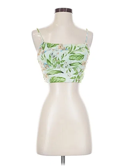 Pre-owned Lulus Sleeveless Top Green Strapless Neckline Tops