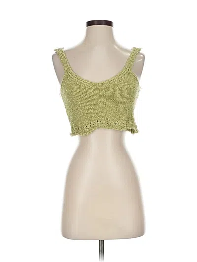 Pre-owned Lulus Sleeveless Top Green Sweetheart Neckline Tops
