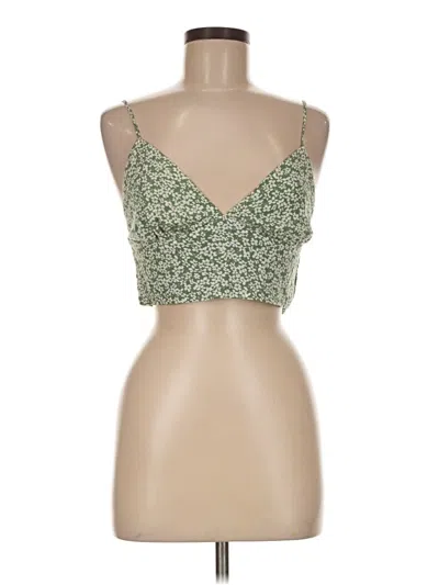 Pre-owned Lulus Sleeveless Top Green Sweetheart Neckline Tops