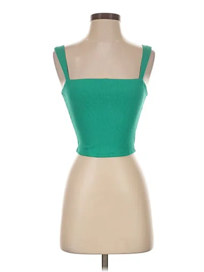 Pre-owned Lulus Sleeveless Top Green Sweetheart Neckline Tops