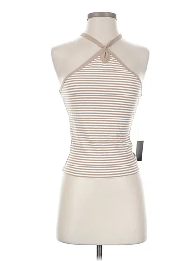 Lulus Sleeveless Top Ivory Halter Neckline Tops In Neutral