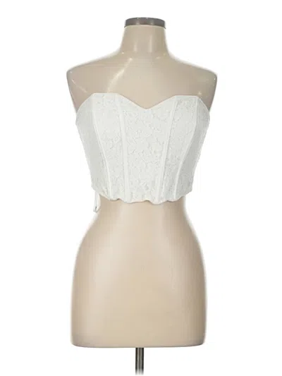 Pre-owned Lulus Sleeveless Top Ivory Strapless Neckline Tops In White