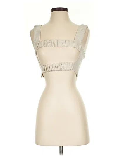 Pre-owned Lulus Sleeveless Top Ivory Sweetheart Neckline Tops In White