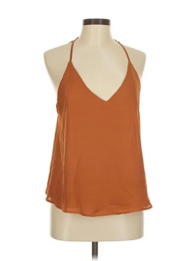 Pre-owned Lulus Sleeveless Top Orange Halter Neckline Tops