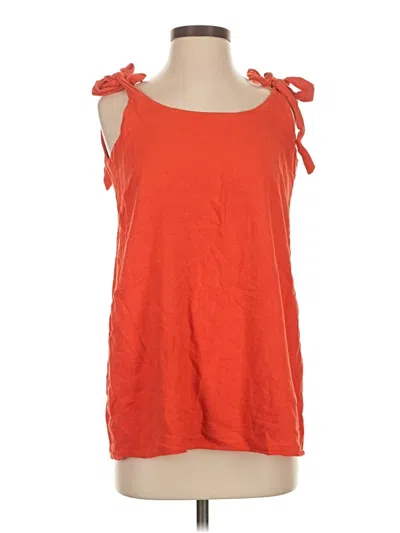 Pre-owned Lulus Sleeveless Top Orange Halter Neckline Tops