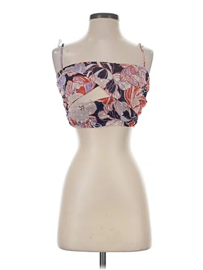 Pre-owned Lulus Sleeveless Top Orange Strapless Neckline Tops