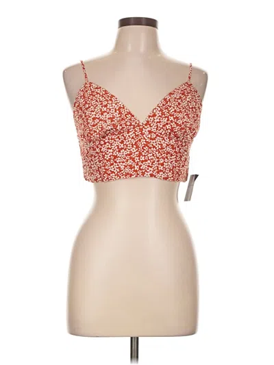 Lulus Sleeveless Top Orange Sweetheart Neckline Tops
