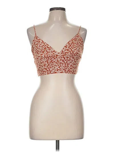 Pre-owned Lulus Sleeveless Top Orange Sweetheart Neckline Tops