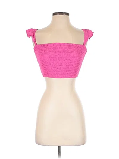 Pre-owned Lulus Sleeveless Top Pink Sweetheart Neckline Tops
