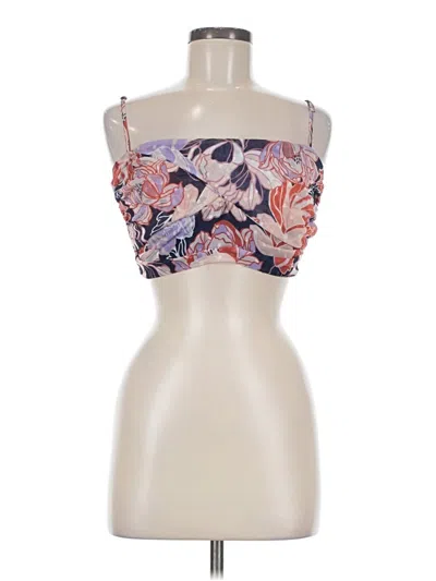 Pre-owned Lulus Sleeveless Top Purple Strapless Neckline Tops