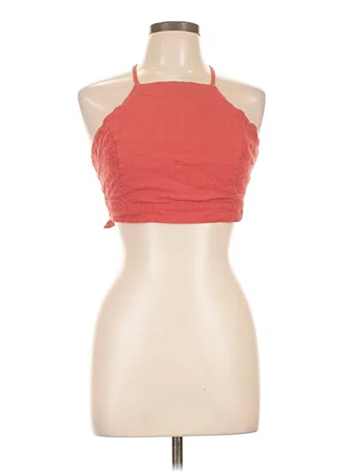 Pre-owned Lulus Sleeveless Top Red Halter Neckline Tops