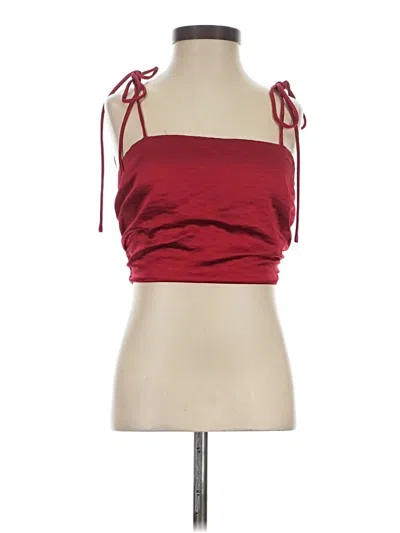 Pre-owned Lulus Sleeveless Top Red Halter Neckline Tops