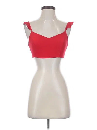 Pre-owned Lulus Sleeveless Top Red Sweetheart Neckline Tops