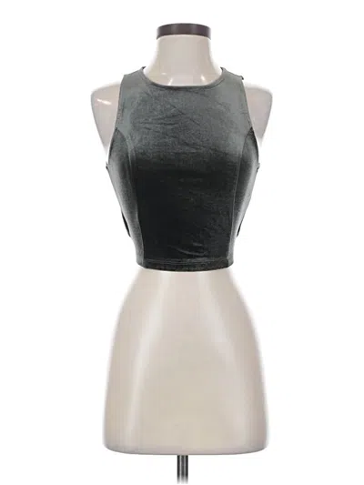Pre-owned Lulus Sleeveless Top Silver Halter Neckline Tops