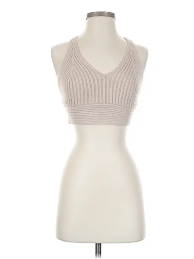 Pre-owned Lulus Sleeveless Top Tan Halter Neckline Tops In Brown