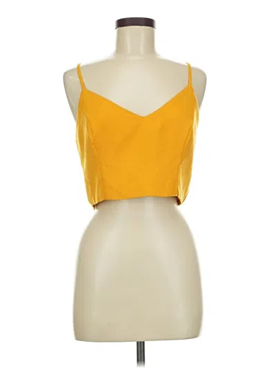 Pre-owned Lulus Sleeveless Top Yellow Halter Neckline Tops