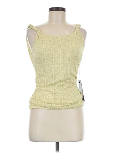 Pre-owned Lulus Sleeveless Top Yellow Halter Neckline Tops