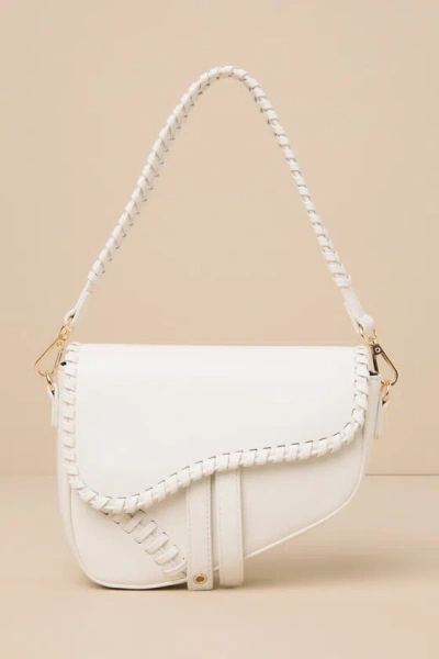 Lulus Sloane Ivory Saddle Bag In White