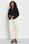 Lulus Sophisticated Company Ivory Straight Leg Trouser Pants In Ivory