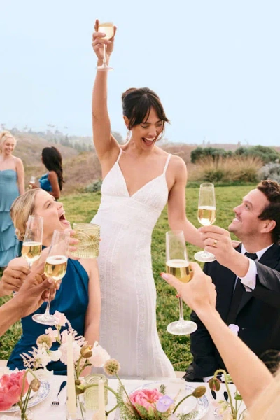 Lulus Stunning Vow White Beaded Sequin Maxi Dress