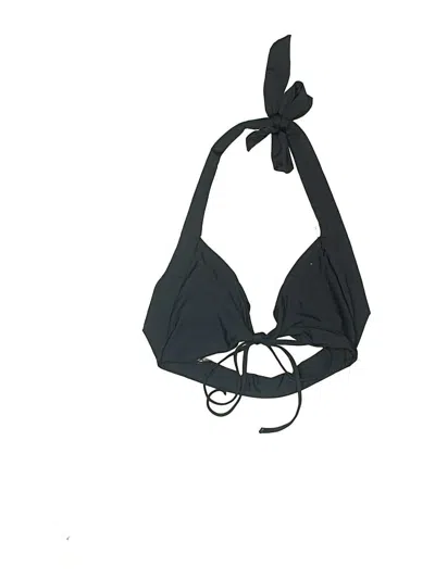 Pre-owned Lulus Swimsuit Top Black Solid Pattern Swimwear