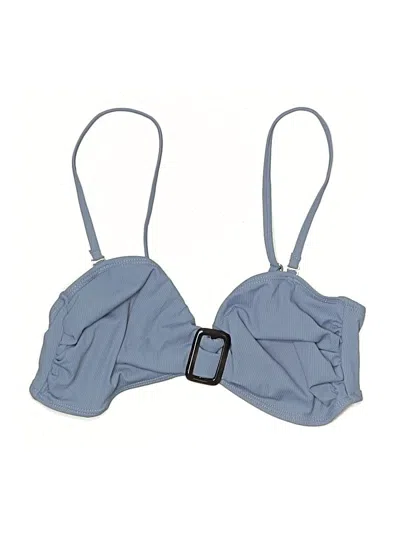 Pre-owned Lulus Swimsuit Top Blue Swimwear