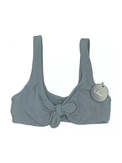 Lulus Swimsuit Top Gray Swimwear In Blue