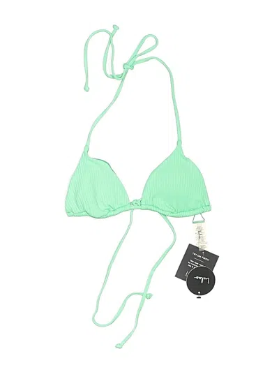 Lulus Swimsuit Top Green Hearts Pattern Swimwear