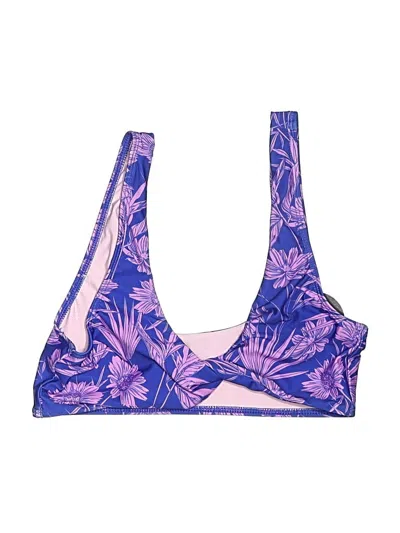 Lulus Swimsuit Top Purple Print Pattern Swimwear