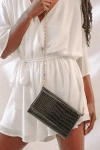 Lulus Talliah Black Crocodile Embossed Wallet Clutch In Black
