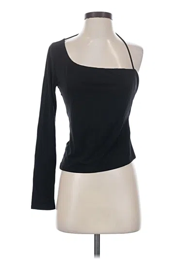 Pre-owned Lulus Tank Top Black One Shoulder Neckline Tops