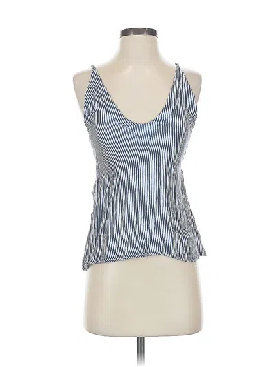 Pre-owned Lulus Tank Top Blue Halter Neckline Tops