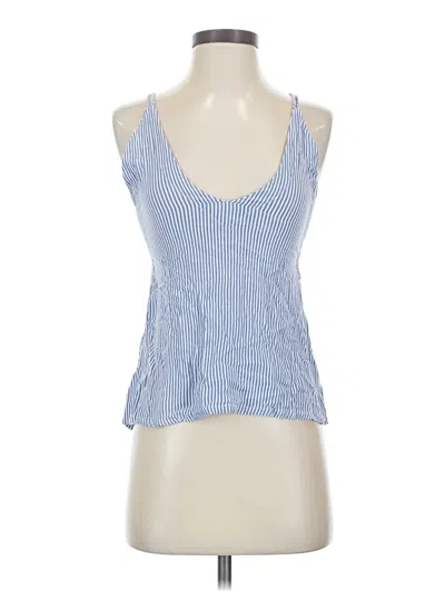 Pre-owned Lulus Tank Top Blue Halter Neckline Tops