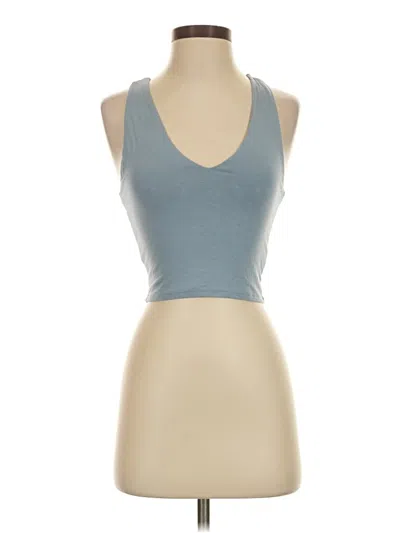 Pre-owned Lulus Tank Top Blue Halter Neckline Tops