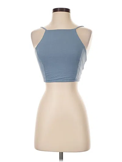 Pre-owned Lulus Tank Top Blue Halter Neckline Tops