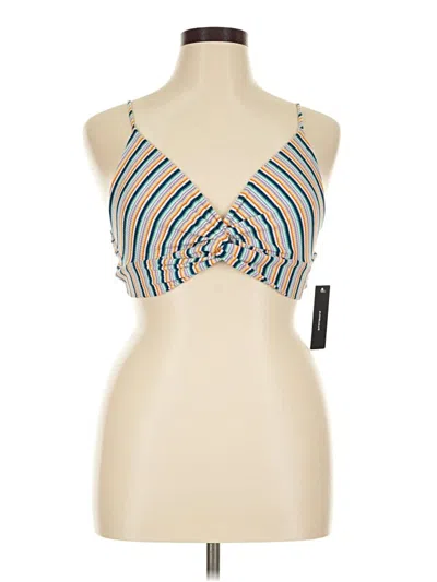 Pre-owned Lulus Tank Top Blue Halter Neckline Tops
