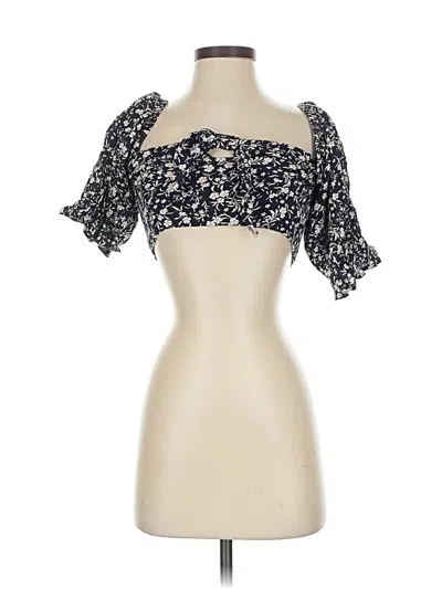 Pre-owned Lulus Tank Top Blue Strapless Neckline Tops