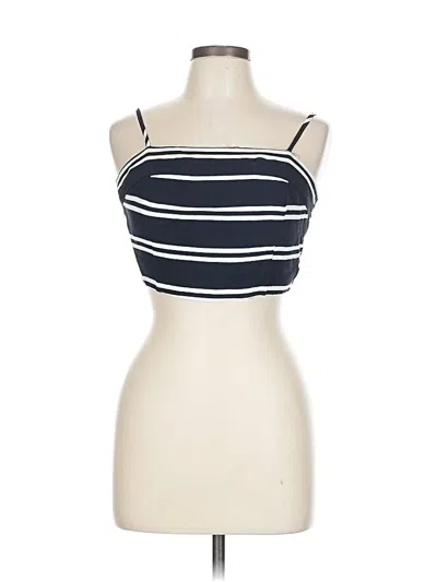 Pre-owned Lulus Tank Top Blue Strapless Neckline Tops
