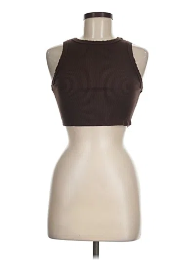 Pre-owned Lulus Tank Top Brown Halter Neckline Tops
