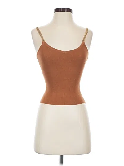Pre-owned Lulus Tank Top Brown Strapless Neckline Tops