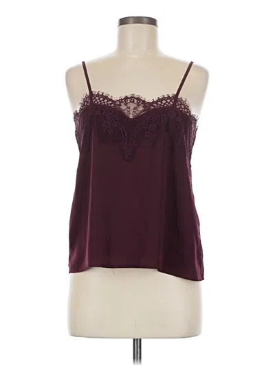 Pre-owned Lulus Tank Top Burgundy Strapless Neckline Tops