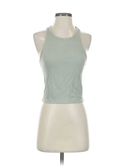 Pre-owned Lulus Tank Top Green Halter Neckline Tops